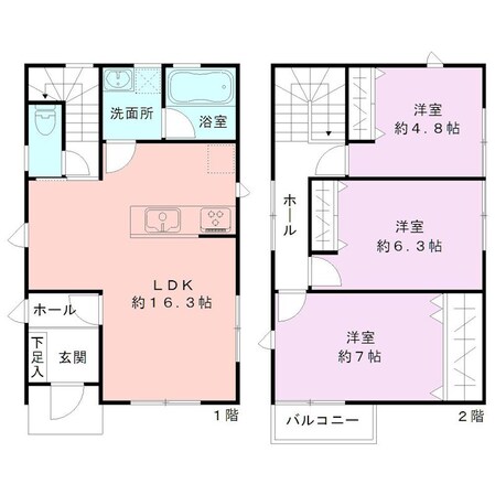 GEO CASA神道寺8号棟の物件間取画像